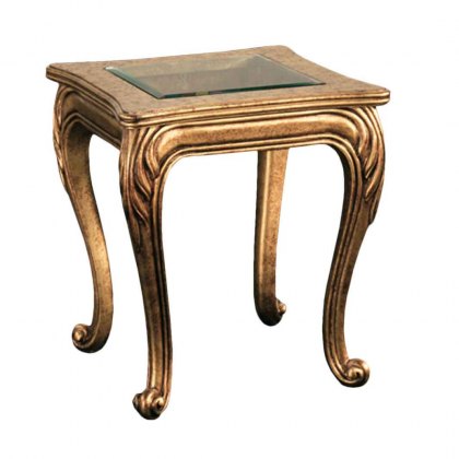 Victoria Occasional Lamp Table in Gold Finish