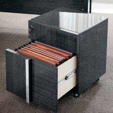 Mustique Pedestal with Two Drawers and Wheels