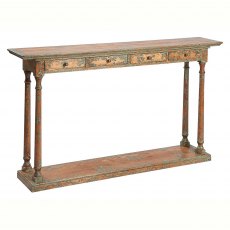 Jackson Bay Four Drawer Narrow Console Table