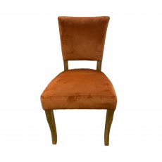 Parisian Velvet Dining Chair in Copper