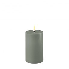 Dansk Sage Green Real Flame™ LED Candle - 7.5cm Ø - Medium