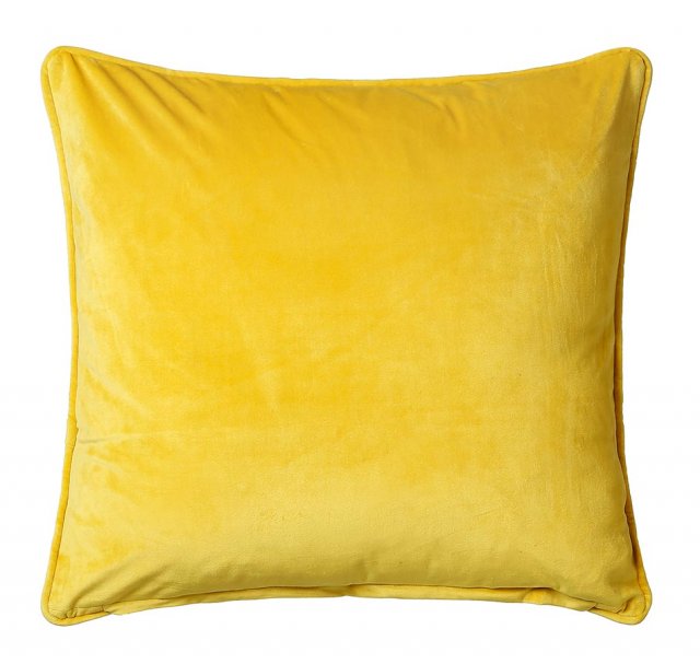Scatter Box Bellini Velour Square Scatter Cushion - Yellow