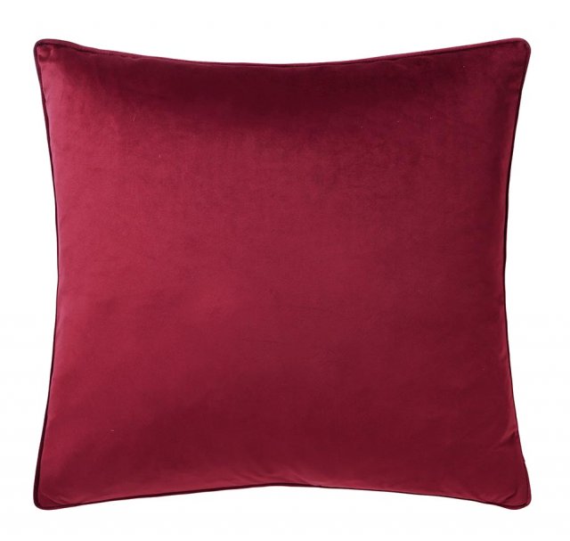 Scatter Box Bellini Velour Square Scatter Cushion - Red Berry