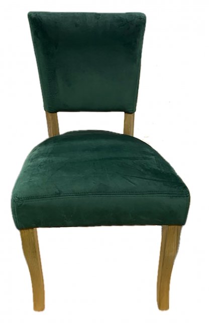 Parisian Velvet Dining Chair in Forest Green