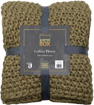 Scatter Box Collins Throw In Green Colour