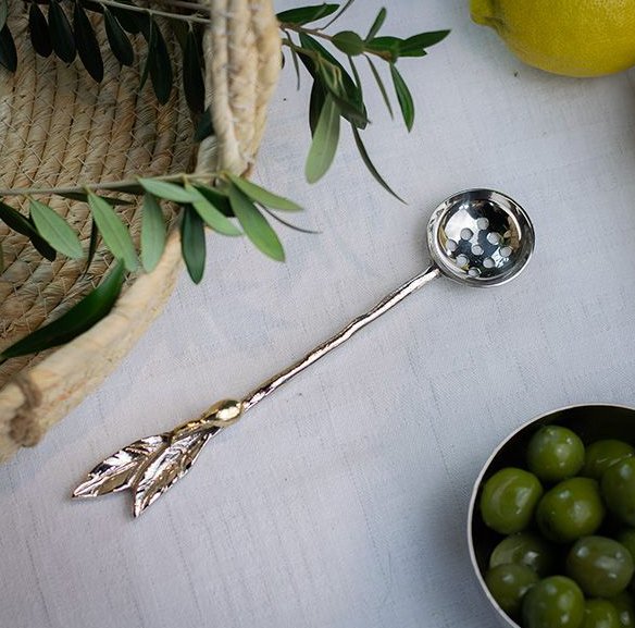 Olive Spoon with Olive Handle Detail