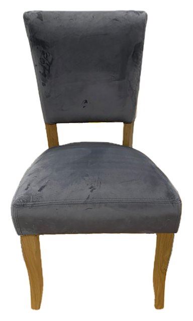 Parisian Velvet Dining Chair in Charcoal Grey
