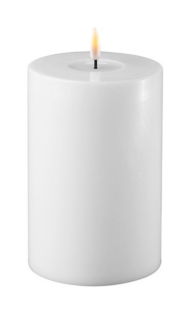 Deluxe Homeart Dansk White Real Flame™ LED Candle - 10 cm Ø - Tall