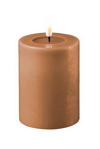 Deluxe Homeart Dansk Caramel Real Flame™ LED Candle - 7.5 cm Ø - Small