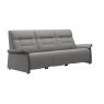 Stressless Stressless Mary 3 Seater Sofa with 2 Power Recliners in Paloma Silver Grey Leather & Grey Wood