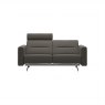 Stressless Stressless Stella 2 Seater Sofa (S2 Arm) with One Headrest in Paloma Metal Grey Leather/Chrome Leg