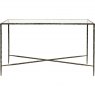 Pimlico Hand Forged Large Console Table In a Dark Bronze Finish with Glass Top