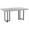 Lauren Concrete-Effect Top Set: 135cm Dining Table, Corner Bench (Left) and Low Bench