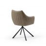 Alicia Swivel Dining Chair in Taupe Faux Leather