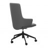 Stressless Stressless Mint High-Back Home Office Chair with Arms in Batick Wild Dove Leather & Matt Black