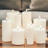 Deluxe Homeart Dansk White Real Flame™ LED Candle - 7.5cm Ø - Tall