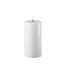 Deluxe Homeart Dansk White Real Flame™ LED Candle - 7.5cm Ø - Tall
