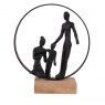 Family Sculpture on Wooden Plinth