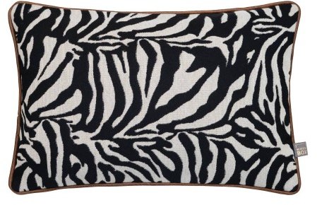 Scatter Box Rey Lumbar Cushion In Black Beige Dansk