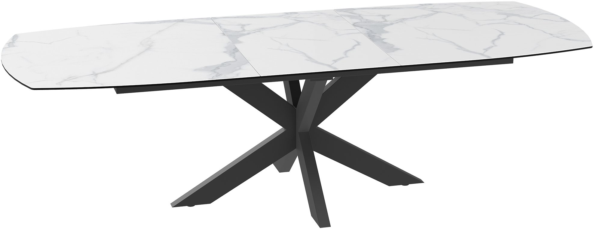 Phoenix Extending Dining Table in Ceramic Matt Marble Dansk