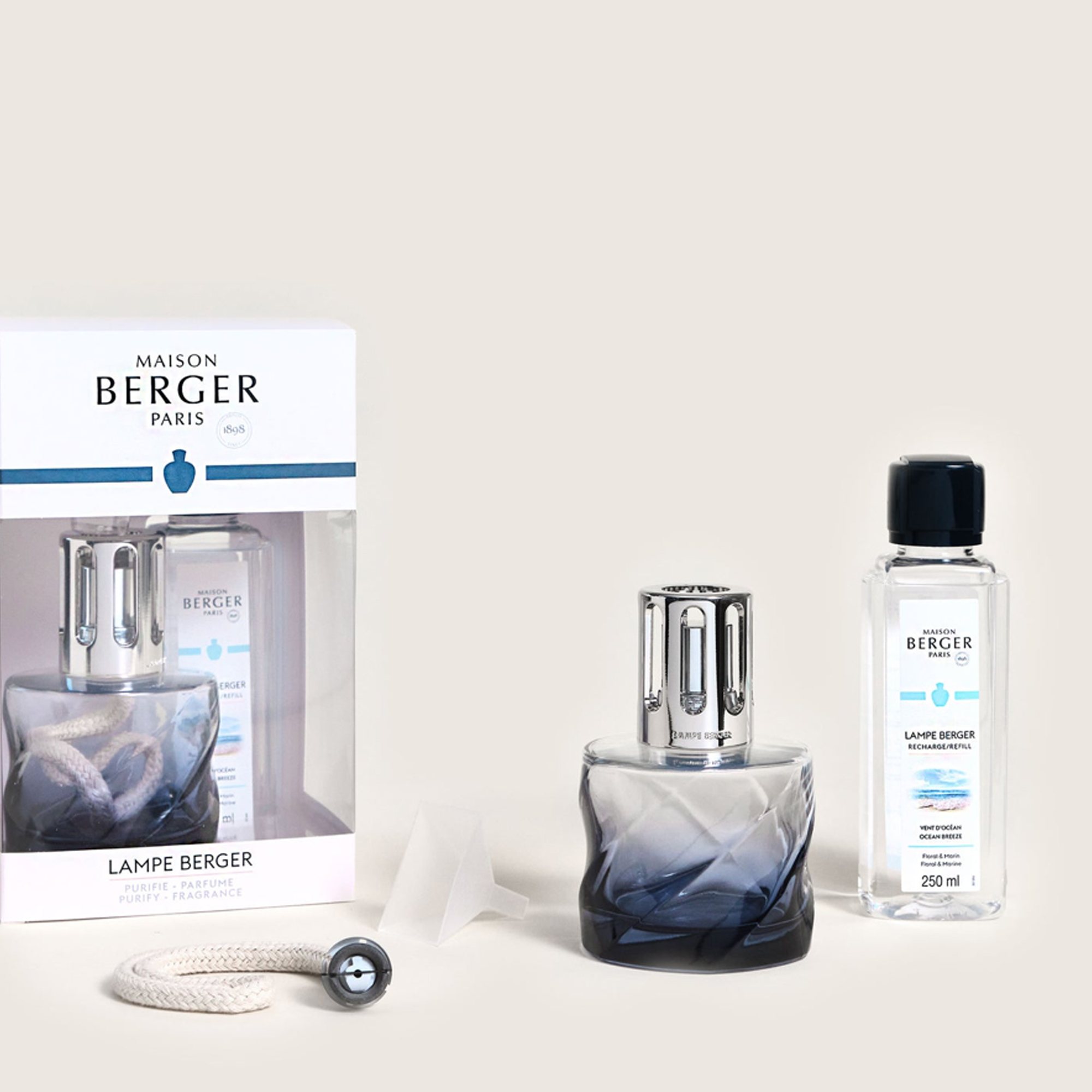 Midnight blue molecule Berger Lampe Gift set - Maison Berger Paris