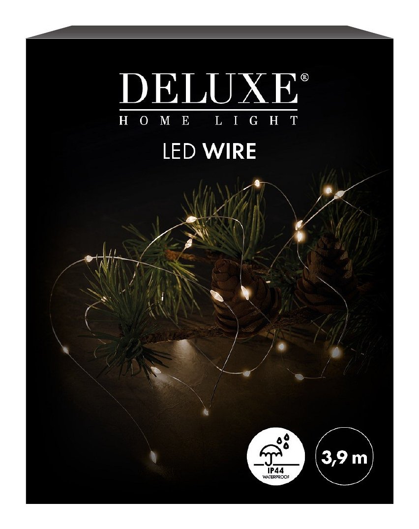 Deluxe Homeart LED Candles Dansk - Light Chain Wire 40 Warm White LED ...