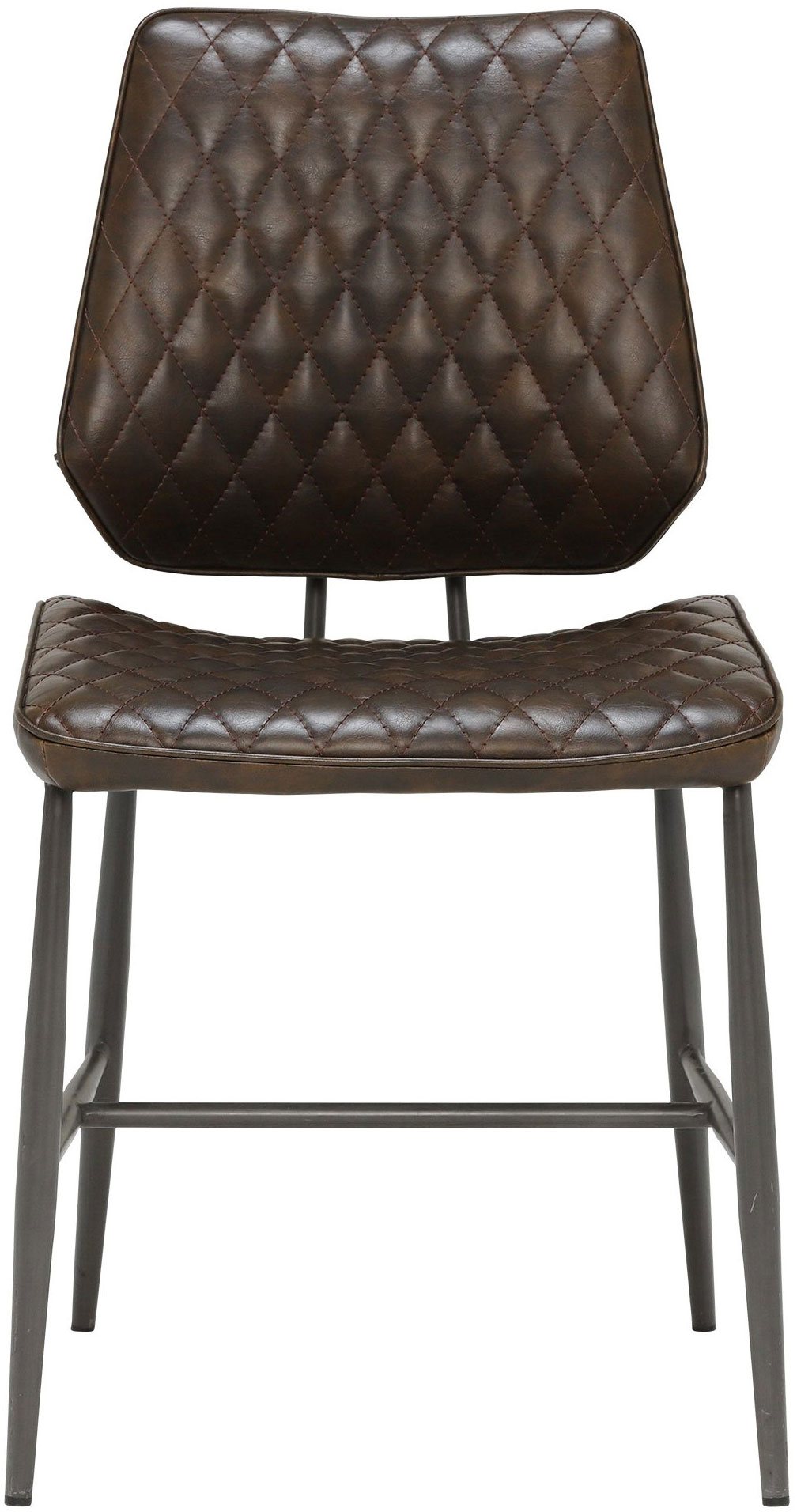 Dalton Dining Chair in Dark Brown Faux Leather Dansk