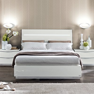 Bianca King Size Bed Frame With Led, King Size Bed Frame Slats Dimensions
