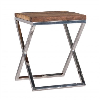 Kensington End Table in Stainless Steel