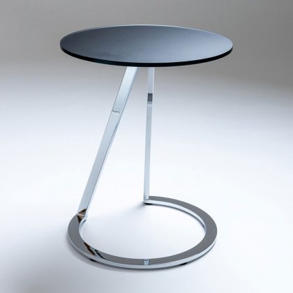 Linn Sofa Side Table - Polished Stainless Steel