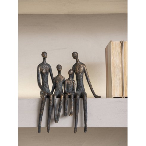 Sitting Family of Four Shelf Sculpture
