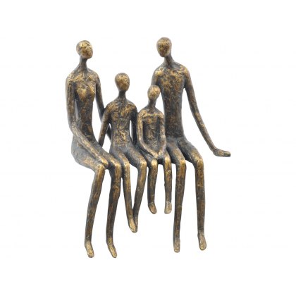 Sitting Family Of Four Shelf Sculpture