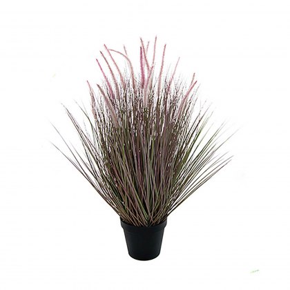 Dogtail Grass (Purple) Potted Artificial Plant - 99cm Tall