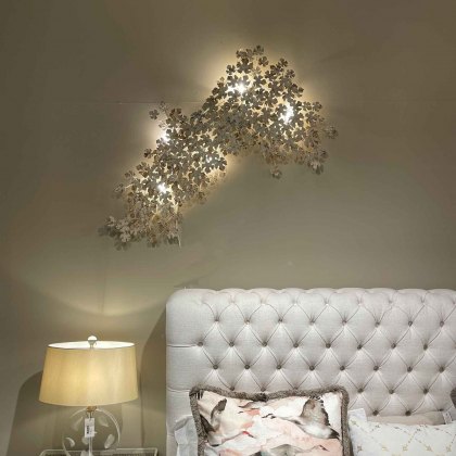 Hand Painted Distressed Snow-Leaf Illuminated Metal Wall Art Hand Painted Distressed Snow-Leaf Illuminated Metal Wall Art