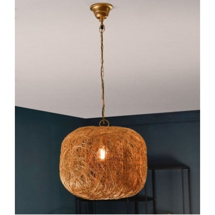 Tova Gold Woven Wire Spherical Pendant