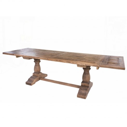 Jackson Bay End Extending Dining Table in Reclaimed Elm