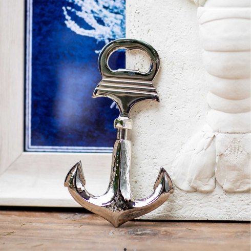 Anchor Bottle Opener with Integral Corkscrew