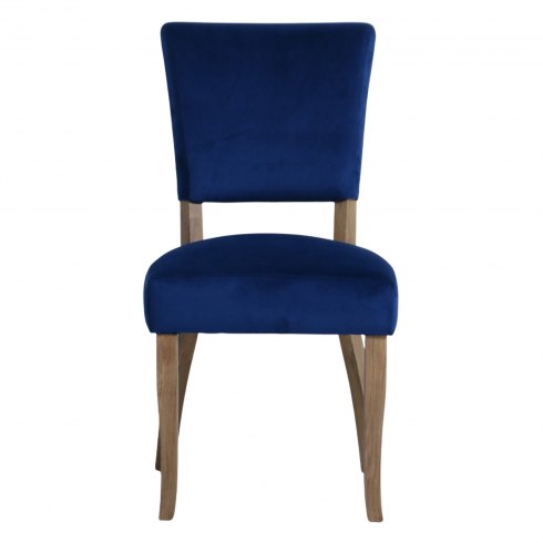 Paris Velvet Dining Chair in Royal Blue