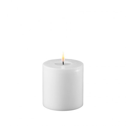 Dansk White Real Flame™ LED Candle - 10 cm Ø - Small
