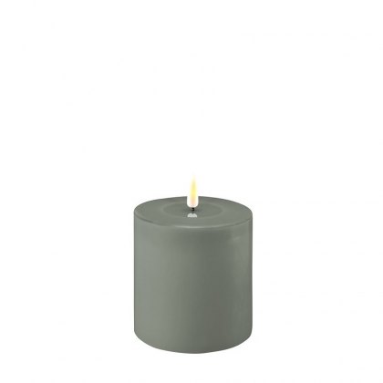 Dansk Sage Green Real Flame™ LED Candle - 10 cm Ø - Small