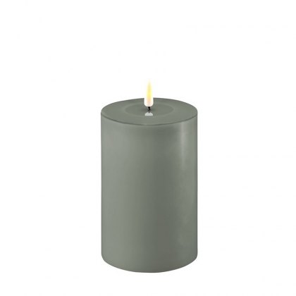 Dansk Sage Green Real Flame™ LED Candle - 10 cm Ø - Tall