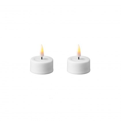 Dansk White Real Flame™ LED Tea Light Candle - 2 Pieces