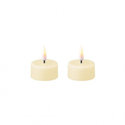 Dansk Cream Real Flame™ LED Tea Light Candle - 2 Pieces