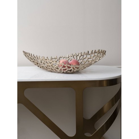 Aussie Gold Coral Aluminium Ellipse Bowl