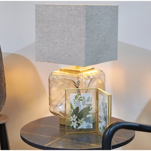 Kettner Glass Cube Table Lamp