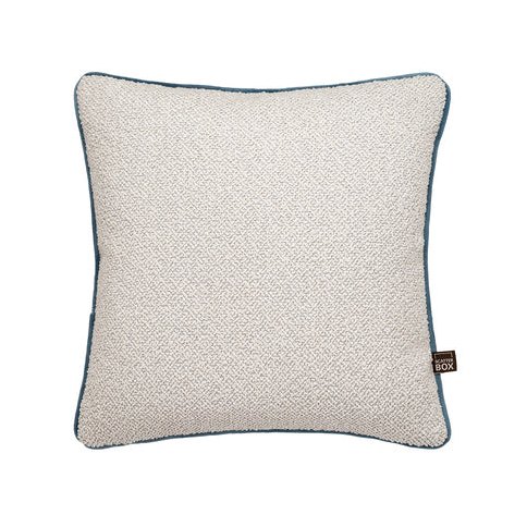 Leighton Square Cushion In Ecru/Blue Colour