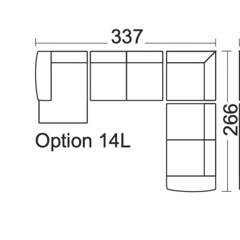 Grand Option 14L - Chaise Corner Group LHF