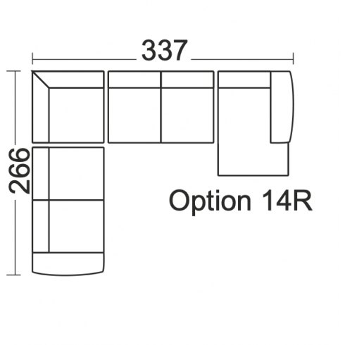 Grand Option 14R - Chaise Corner Group RHF