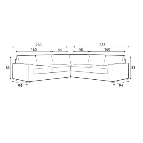 Sonya Corner Group (283cm x 283cm)
