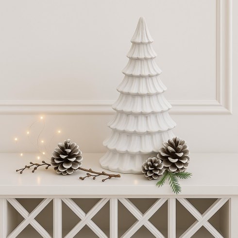 White Ceramic Fir Tree